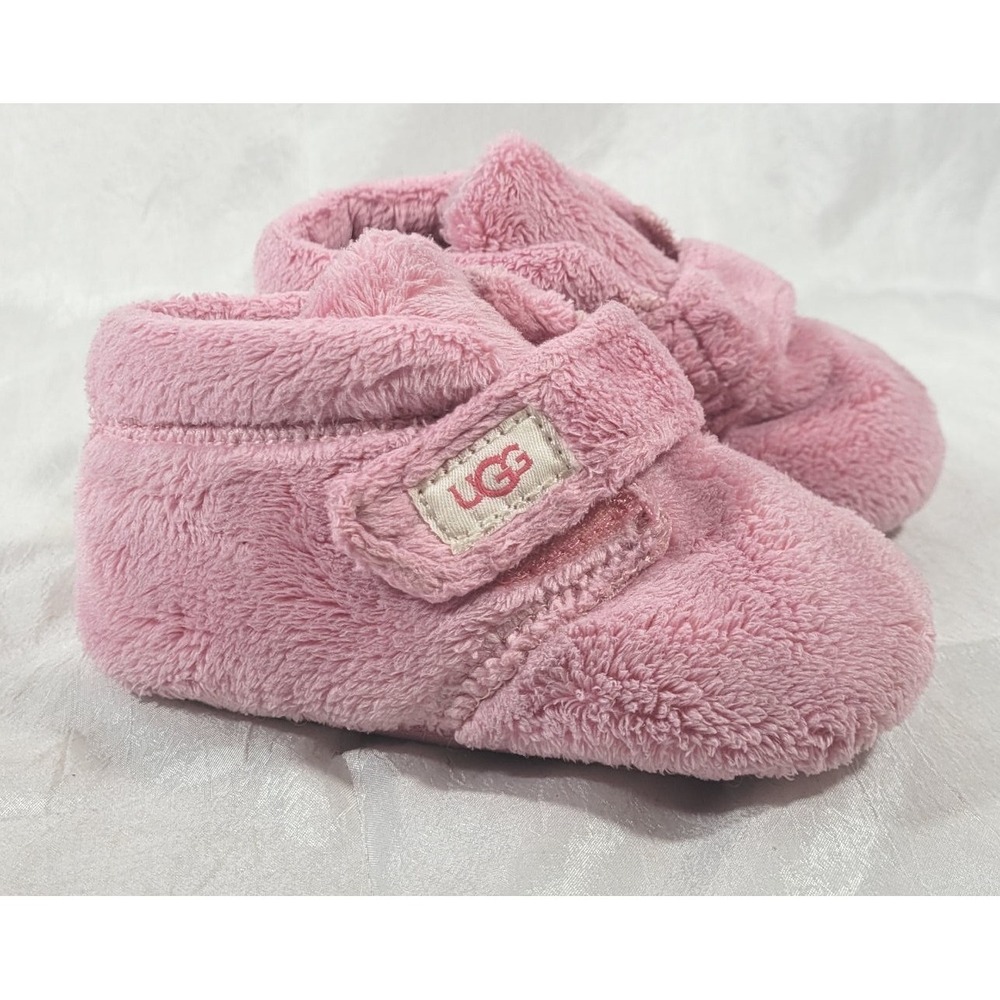 UGG Baby Toddler Fleece Bixbee Slipper Booties - Pink - Size 04/05 - NWOT
